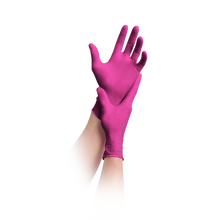 MaiMed-solution100 lámhainní saor ó laitéis, magenta, neamh-sterile, púdar-saor in aisce