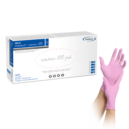MaiMed-solution 100 pink non-sterile, powder-free latex-free glove, blue, 100 pieces/box