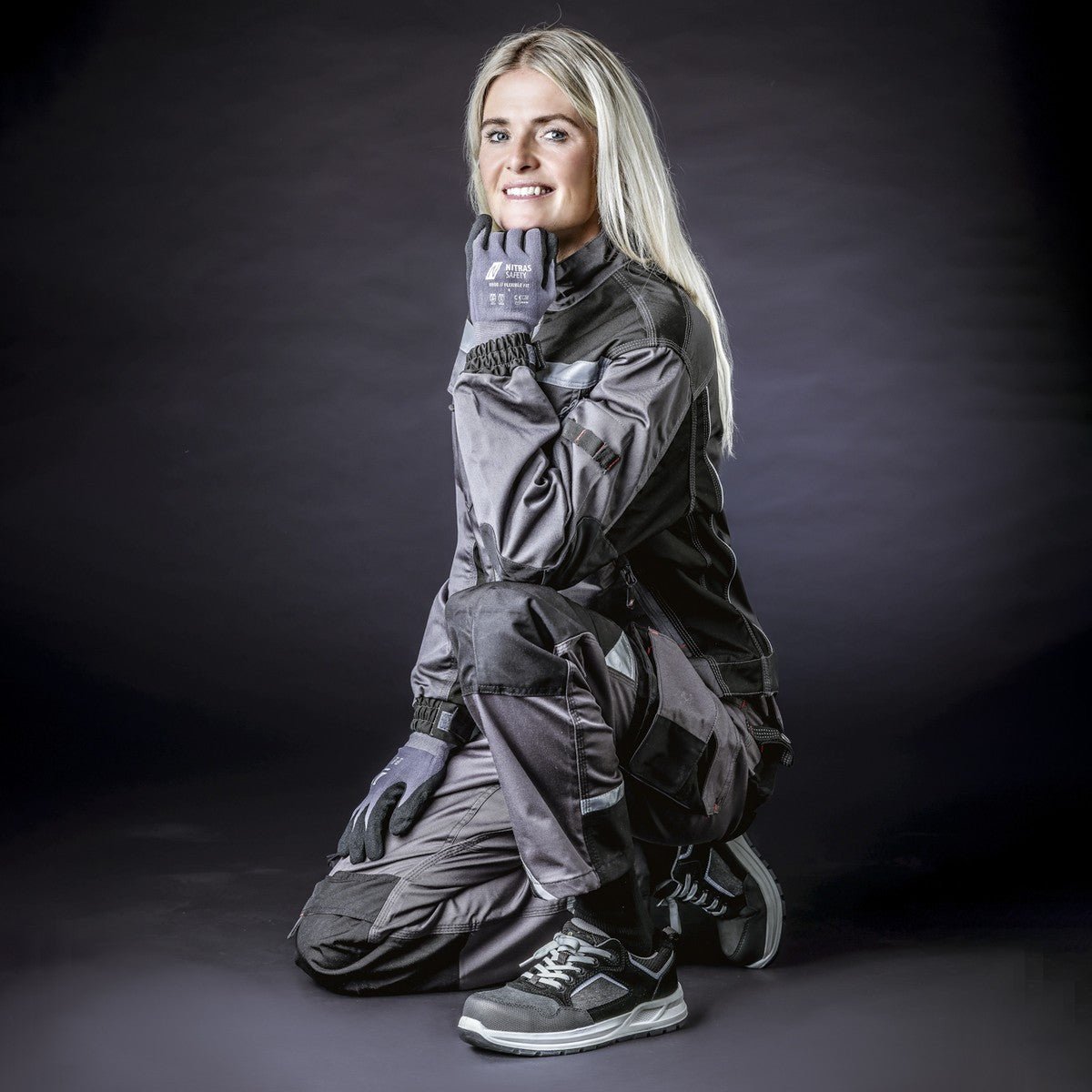 NITRAS MOTION TEX PRO FX, work jacket, gray / black