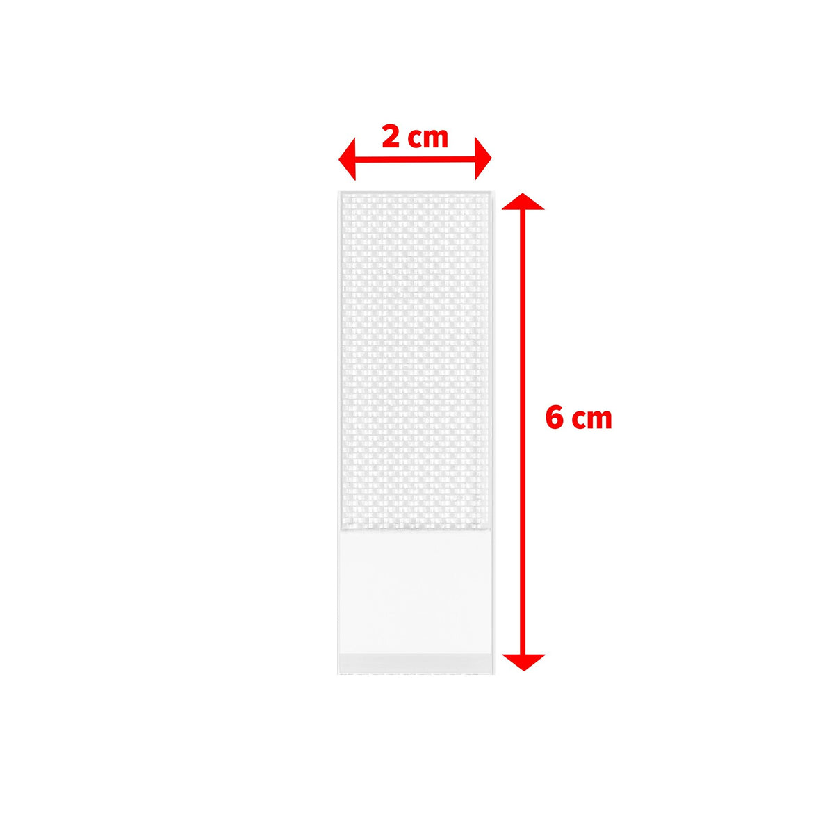 tesa Powerstrips Click Velcro Adhesive Pads, white, 1 roll, Item No. 77720-00020-00 – Dimensions