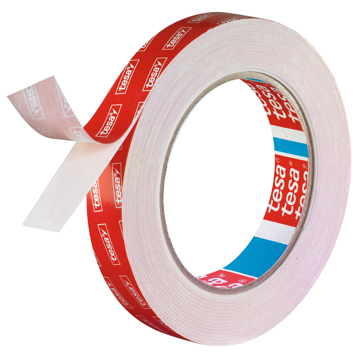tesa Ultra-Strong Mounting Tape for Tiles and Metal, White, Up to 100 kg/m, 5 m x 19 mm