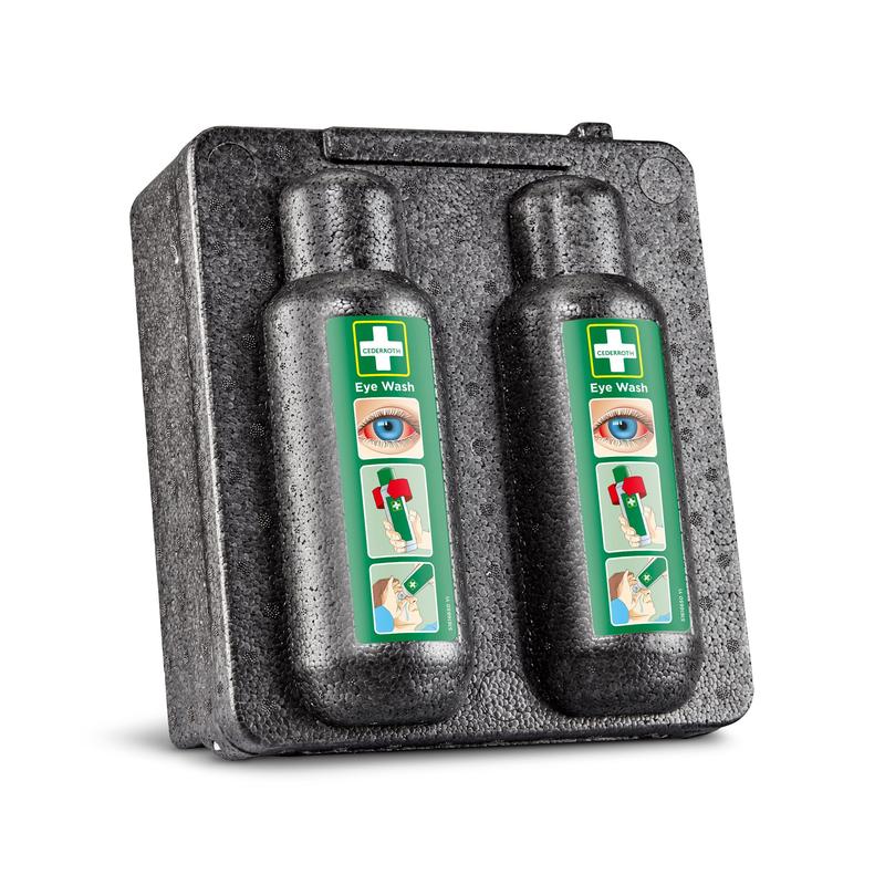 Soláthraíonn an Orkla Wound Care AB Wärmeschrank do Sruthlaithe Súl 500x2 (1 phacáiste, cartán) stóráil shábháilte do bhuidéil sruthlaithe súl le treoracha soiléire agus íomhánna - idéalach don chéad chabhair ar ghortuithe súl.