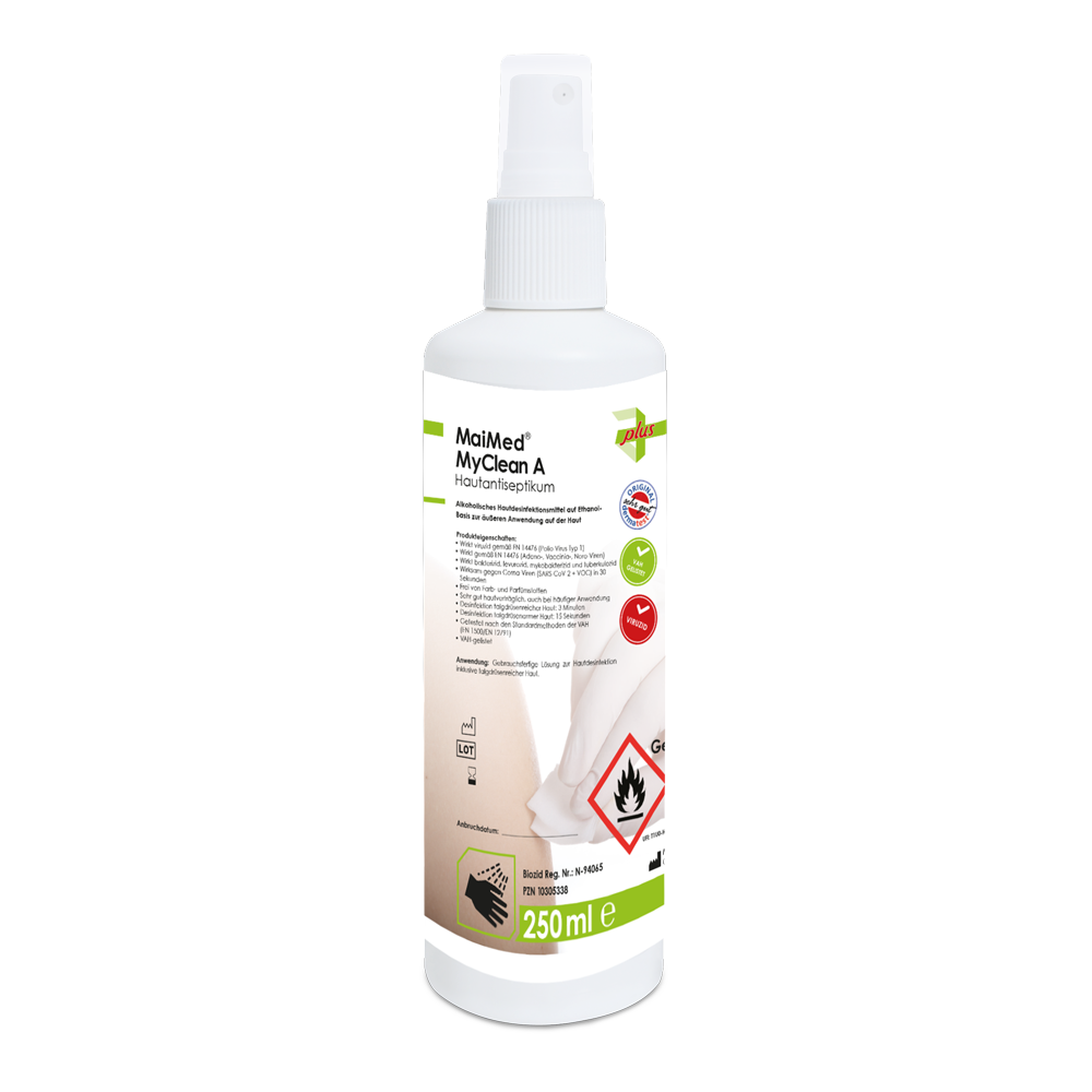 MaiMed MyClean A skin antiseptic with spray head, colorless, 250 ml/bottle. | Bottle (250ml)