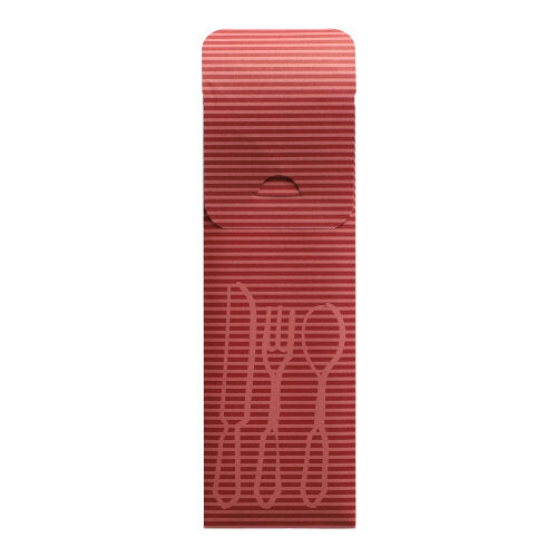 Is pócaí sceanra dearga fada ribeáilte as páipéar iad na PAPSTAR 100 pócaí sceanra (23,5 x 7,3 cm) de chuid na PAPSTAR GmbH le forcanna, sceana agus spúnóga cabhraithe, cluaisín clúdaigh agus brioscán bialainne daite - foirfe don úsáid bia.