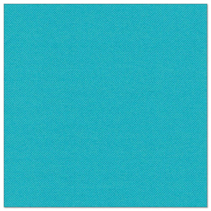 A square PAPSTAR 50 napkins "ROYAL Collection" 1/4 fold 40 x 40 cm in turquoise from PAPSTAR GmbH, with a subtle texture pattern on a white background.