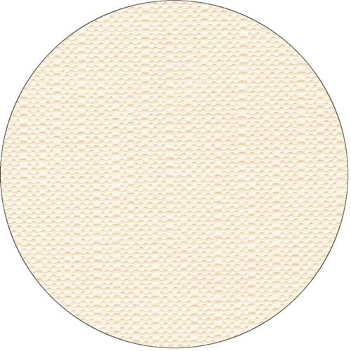 The PAPSTAR tablecloth from the ROYAL Collection by PAPSTAR GmbH is a round, beige tissue tablecloth with a textured, waffle-like pattern on a white background and thin, faintly outlined edges.