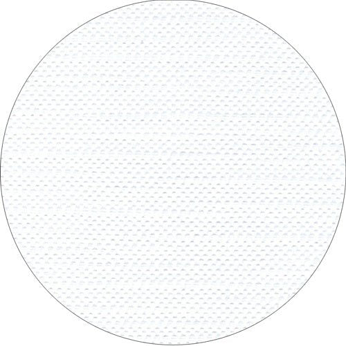 A close-up of the "ROYAL Collection" tablecloth from PAPSTAR GmbH shows its white, round surface with a subtle textured pattern of small, evenly distributed dots. The simple background emphasizes the clearly defined edges.