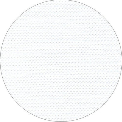 A close-up of the "ROYAL Collection" tablecloth from PAPSTAR GmbH shows its white, round surface with a subtle textured pattern of small, evenly distributed dots. The simple background emphasizes the clearly defined edges.