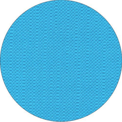 A round PAPSTAR tablecloth from the ROYAL Collection, made of high-quality tissue from PAPSTAR GmbH, features a textured light blue surface with a small, repeating pattern on a white background.