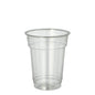 The Starpak 40 drinking cup "Hurricane" PET 0.2l (Ø 7.8cm · 9.7cm) crystal clear is depicted empty on a white background; the disposable cup has a conical shape and a rolled rim. 40-pack from Starpak.