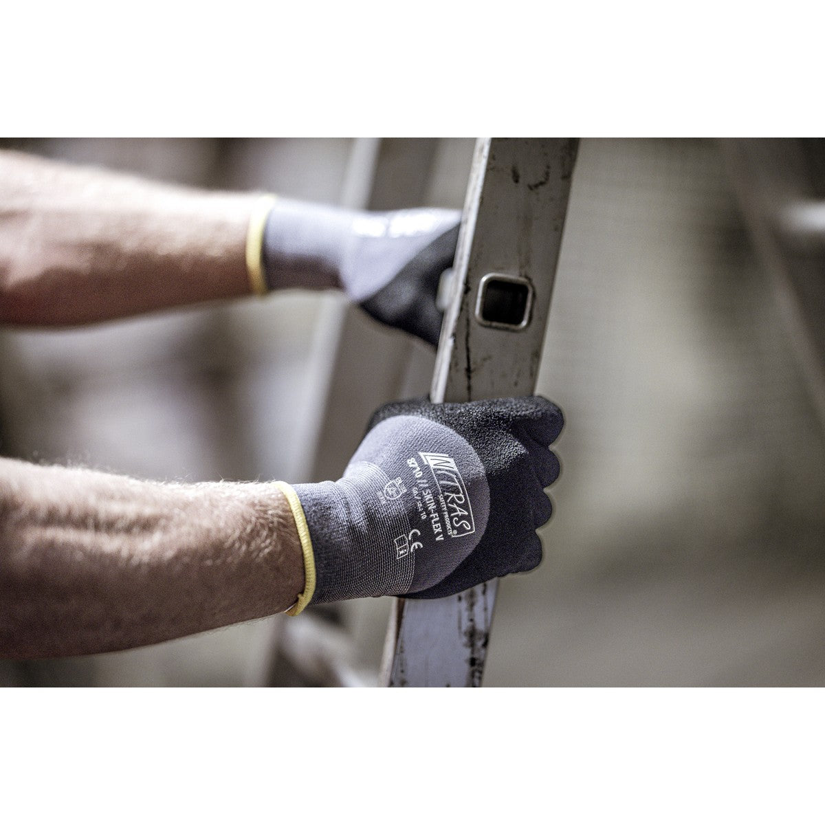 NITRAS SKIN FLEX V, assembly gloves, gray / black