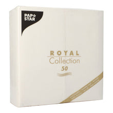 Die ROYAL Collection der PAPSTAR GmbH umfasst 50 weiße Papierservietten (40x40 cm, 1/8-Falz), die sich mit ihrem schlichten, eleganten Design ideal für eine stilvoll gedeckte Tafel eignen.
