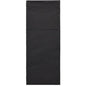 Die Starpak 100 Bestecktaschen, Airlaid 40x48 cm mit Besteckfalz, zeichnen sich durch ein elegantes schwarzes rechteckiges Design mit einer dezenten horizontalen Unterteilung und einer strukturierten Airlaid-Oberfläche aus, die an elegante Tischdekoration erinnert.