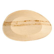 The PAPSTAR palm leaf plate oval (26x17 cm), eco-friendly, box of 25 pieces from PAPSTAR GmbH, is a sustainable disposable plate in an oval shape with natural grain - perfect for eco-conscious dining.
