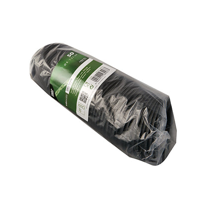 A pack of 50 white round dome lids made of C-PLA from PAPSTAR GmbH, 2.1 cm high, in a transparent packaging with a green-white label with technical data, barcode, and notes on versatile applications.