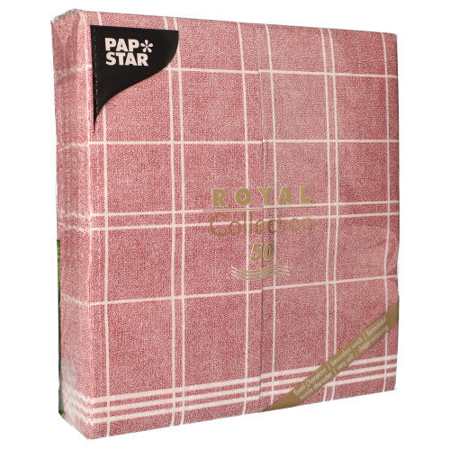 Ein 50er Pack PAPSTAR Servietten "ROYAL Collection" 1/6-Falz (48 x 33 cm) der PAPSTAR GmbH, Design "Kitchen Craft", ideal für die stilvolle Tischdekoration.