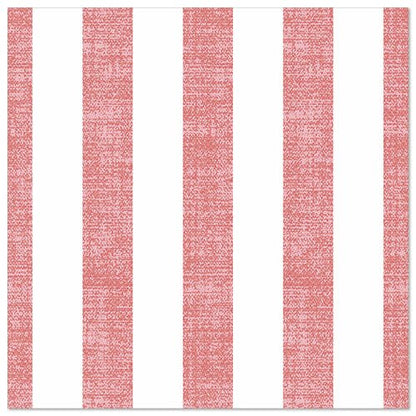 The design with vertical burgundy stripes in a textured used look and solid-colored white stripes fits perfectly with PAPSTAR 50 Napkins "ROYAL Collection" 1/4-fold 40 x 40 cm by PAPSTAR GmbH.