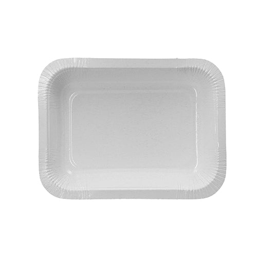 Die Starpak 260 Siegelschalen sind rechteckige, weiße Einwegteller (530 ml, 3,7 x 13,7 x 18,1 cm), ideal als hygienische Lebensmittelverpackungslösung für die Gastronomie – Lieferung im Karton zu 260 Stück.