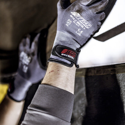 NITRAS DEXTER 2, mechanic gloves, gray / black