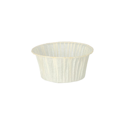 The PAPSTAR muffin baking cup (Ø 5 cm, 3.2 cm high, white, foil, 250 pieces) from PAPSTAR GmbH is a simple white muffin form with fluted sides - ideal for baking muffins or cupcakes.
