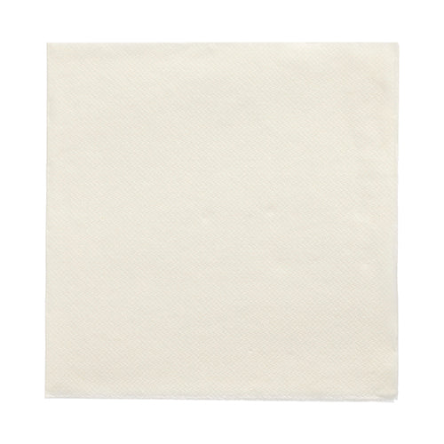 Depicted is a white, square PAPSTAR 20 napkins "DAILY Collection" 1/4-fold (32x32 cm) napkin from PAPSTAR GmbH unused on a white background with a subtle texture pattern – perfect for a stylish table decoration.