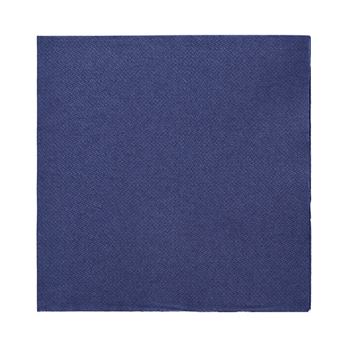 The 20 napkins "DAILY Collection" 1/4-fold, 32x32 cm, from PAPSTAR GmbH present themselves in plain dark blue with simple structure and straight edges – ideal for any table decoration, presented against a white background.