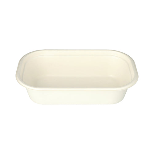 The PAPSTAR Gastronorm container GN 1/4 is a white, rectangular, eco-friendly container made of sugarcane from PAPSTAR GmbH with rounded corners and a white background. The package contains 1 piece.