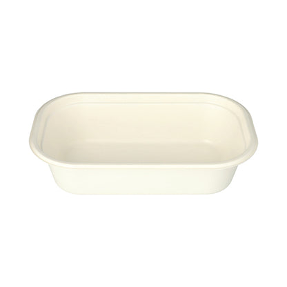 The PAPSTAR Gastronorm container GN 1/4 is a white, rectangular, eco-friendly container made of sugarcane from PAPSTAR GmbH with rounded corners and a white background. The package contains 1 piece.