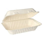 The PAPSTAR menu boxes sugarcane undivided, 7.9x15.5x23 cm in white from PAPSTAR GmbH are environmentally friendly, rectangular takeout boxes made from biodegradable fibers - the ideal sustainable packaging solution (carton of 500 pieces).