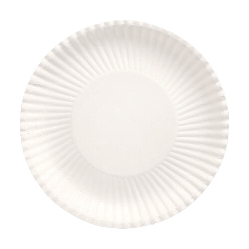 The PAPSTAR deep, round Ø 22 cm plate made of cardboard "pure" (100 pieces) is an environmentally friendly disposable plate with a flat rim, ideal for sustainable celebrations.