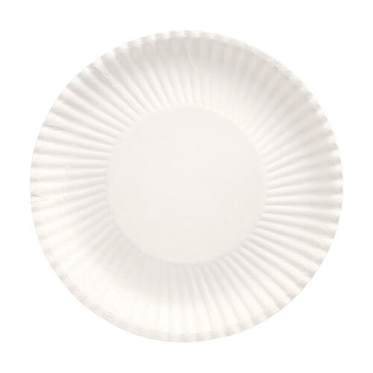The PAPSTAR deep, round Ø 22 cm plate made of cardboard "pure" (100 pieces) is an environmentally friendly disposable plate with a flat rim, ideal for sustainable celebrations.