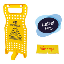 Numatic warning sign "W1" with brackets, yellow | Pacáiste (1 phíosa)