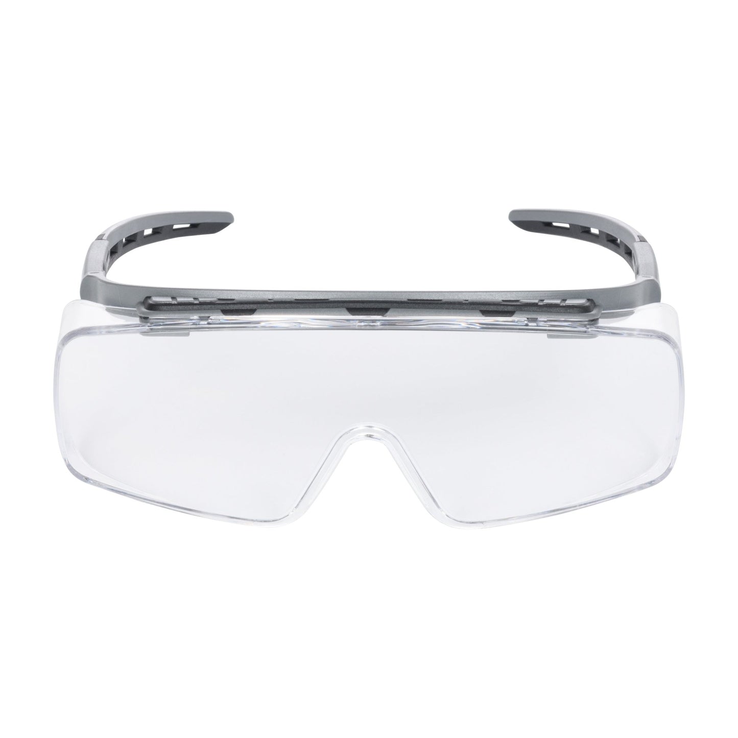 NITRAS VISION PROTECT PREMIUM, temple glasses, transparent / gray, ISO 16321-1 plastic | Pack (10 pieces)