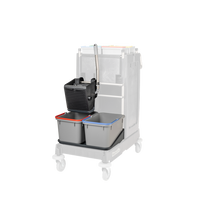 Numatic SRK 1 dubh - preas uilíoch, brataithe le púdar, buicéad 2 x 17 lítear agus babhla ar feadh 17 lítear Pacáiste (1 píosa)