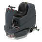 Numatic ride-on scrubber dryer TVL850/150T, incl. integrated. Charger and 3 TenTec offices Pack (1 piece)