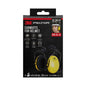 Front view of the 3M™ PELTOR™ Optime™ I Earmuff for Safety Helmet H510P3E by 3M Deutschland GmbH. The yellow box shows the earmuff and helmet insert. SNR value: 26 dB, suitable for noise levels of 87-98 dB. Package (1 piece).