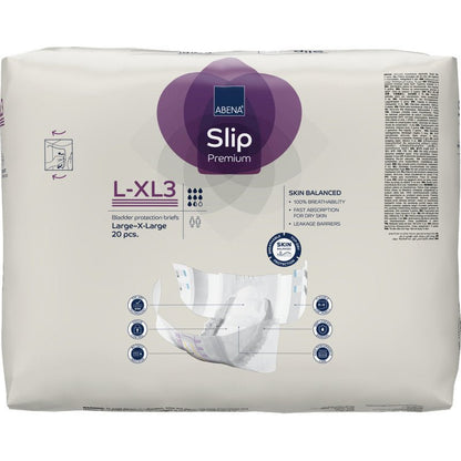 Pacáiste 20 ABENA Slip Flexi Fit M-L Premium diapers do dhaoine fásta ó Abena Re-Seller GmbH, a bhfuil ionsú tapa, bacainní sceitheadh, oiriúnacht solúbtha agus teicneolaíocht cothromaíochta craicinn acu.