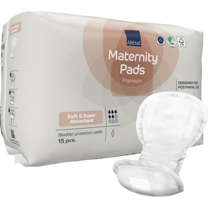 Paca amháin de ABENA Maternity Pad, Premium (15 píosa) ó Abena Re-Seller GmbH a thairgeann ceapacha bog, an-ionsúite atá deartha le húsáid tar éis breithe - ceapacha iarbhreithe idéalach chun an chompord is mó a chinntiú tar éis breithe, le ceap oscailte le feiceáil chun tosaigh.