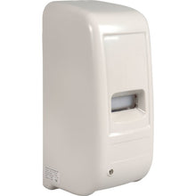 The Abena Re-Seller GmbH sensor dispenser, 1,000 ml, white, is a white wall-mounted dispenser with a viewing window and locking mechanism for optimal hand hygiene and automatic dosing.
