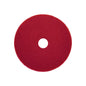 The Arcora Sunshine Strong Plus No1 / Red from Arcora International GmbH is a red, round floor buffer with a center hole, ideal for heavy-duty cleaning of surfaces. Box contains 10 pieces. Pictured against a white background.