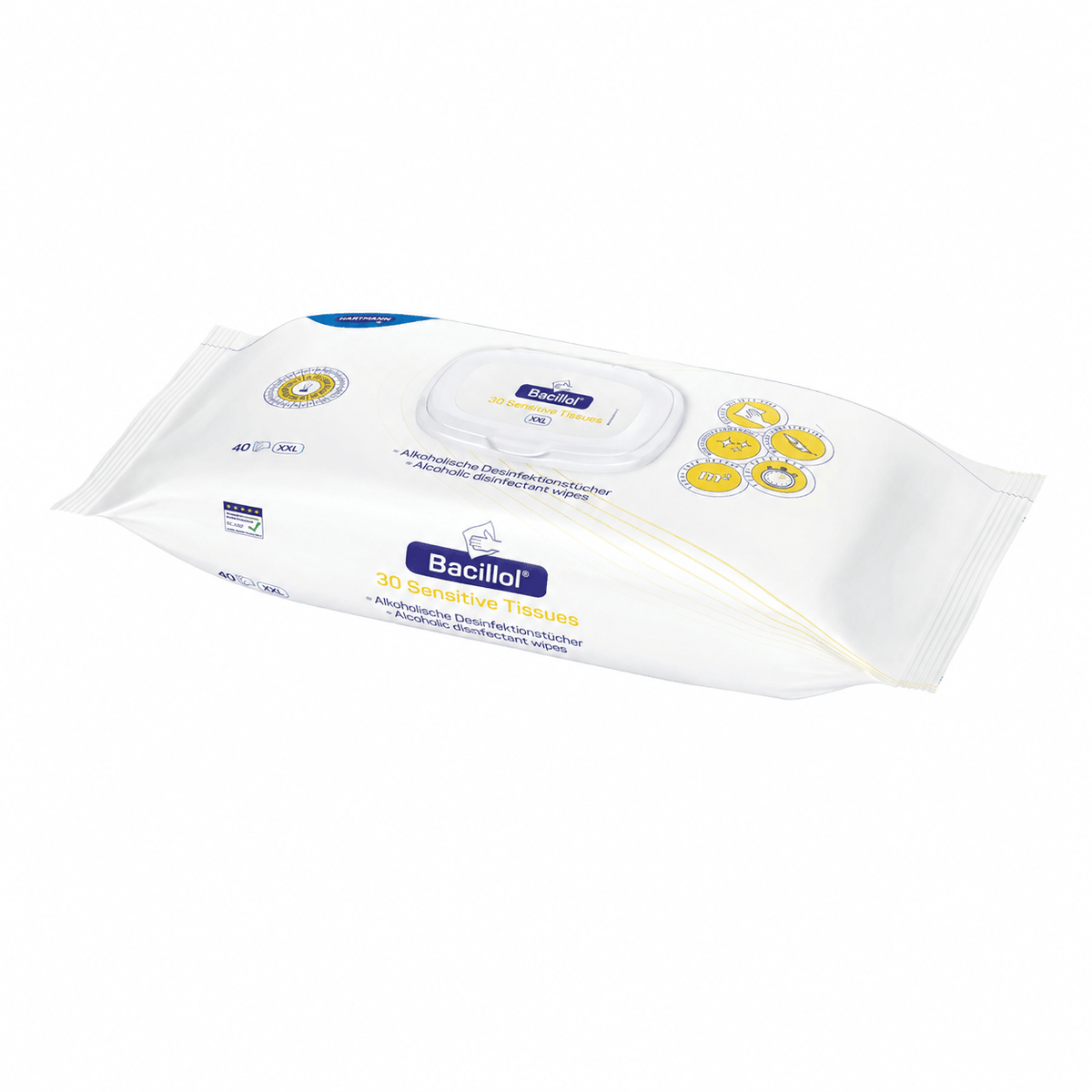 Hartmann Bacillol 30 Sensitive Tissues Disinfectant Wipes | Pack (40 wipes)