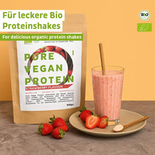 Organic vegan protein powder strawberry without soy