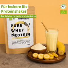 Organic whey protein powder banana