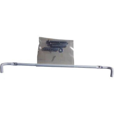 The CWS wall bracket for paper bins (1 piece) from CWS is a space-saving metal rod with curved ends, as well as screws, dowels, and washers for mounting a paper bin to the wall.