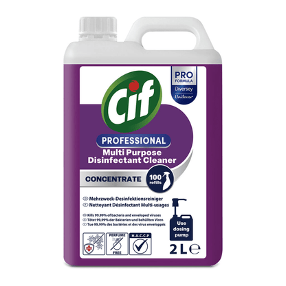 Cif Professional Concentrated Multi-Purpose Disinfectant Cleaner | Canister (2 l)
