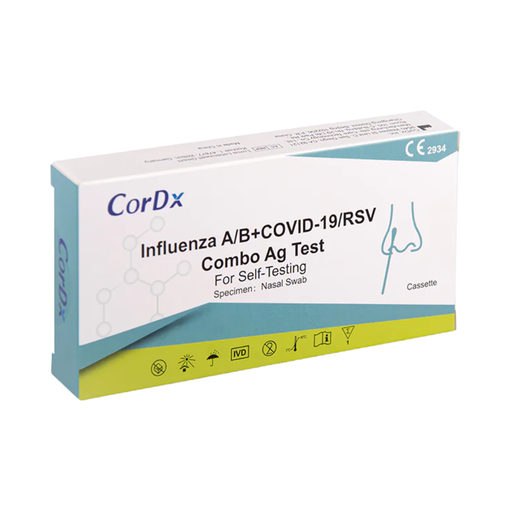 Cordx 4 in 1 lay-antigen combination test RSV viruses + corona Covid-1 ...