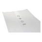 A DEISS 99095 - 900+600x1800x0.06 mm transparent garment cover made from recycled material with folded edges is depicted against a white background. The cover is printed with three logos and a text, including "4 love" and the number "39".