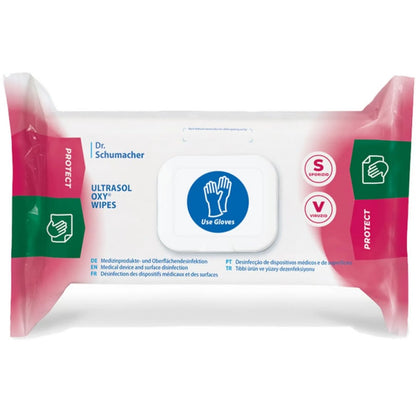 Discontinued Item: Dr. Schumacher Ultrasol Oxy Wipes – Alcohol-Free, Sporicidal | Pack (108 wipes)