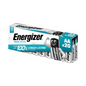 Léirítear pacáiste 20 de Energizer Max Plus Mignon AA-ceallraí ó Energizer Deutschland GmbH. Fógraíonn an pacáistiú le „100 % saolré níos faide“ agus marthanacht 12 bliana. Tá an t-ainm branda „Energizer Max Plus“ le feiceáil go feiceálach, in éineacht le híomhá de fhigiúr ceallraí le hairm, rud a leagann béim ar shaolré fada agus iontaofacht an cheallraí.