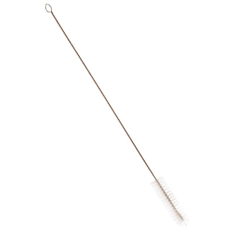 Tá Haug Bürsten KG ROHRBÜRSTE, NYLON 6.0 TRANSPAR. ø 0,35MM MITTEL 450Xø25MM feistithe le láimhseáil lúb agus brístí níolóin bána chun coimeádáin nó píopaí cúnga a ghlanadh.